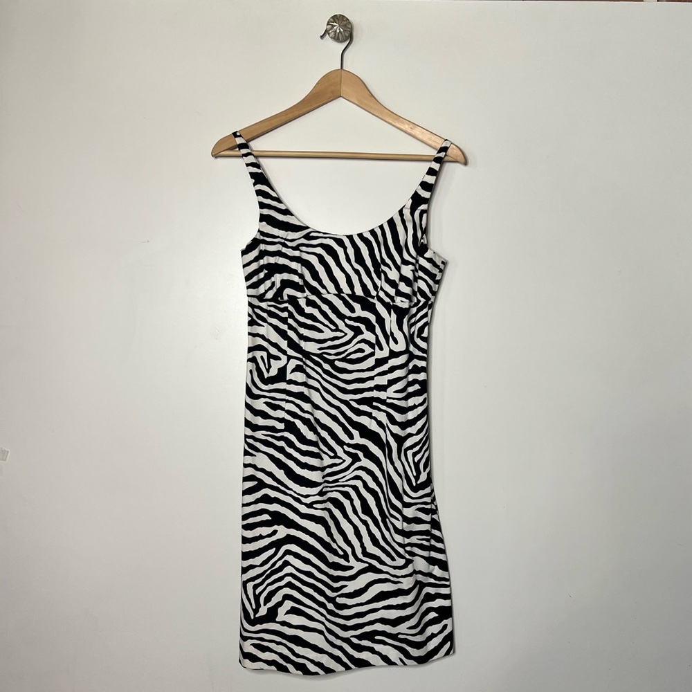 POETRY DRESS ZEBRA STRIPED BLACK &WHITE